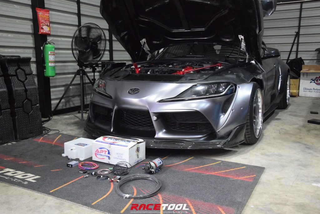 GR SUPRA ติดตั้งชุดยิงเมททานอล APT DGR Kit (300PSi Pump +Boost) 9L tank