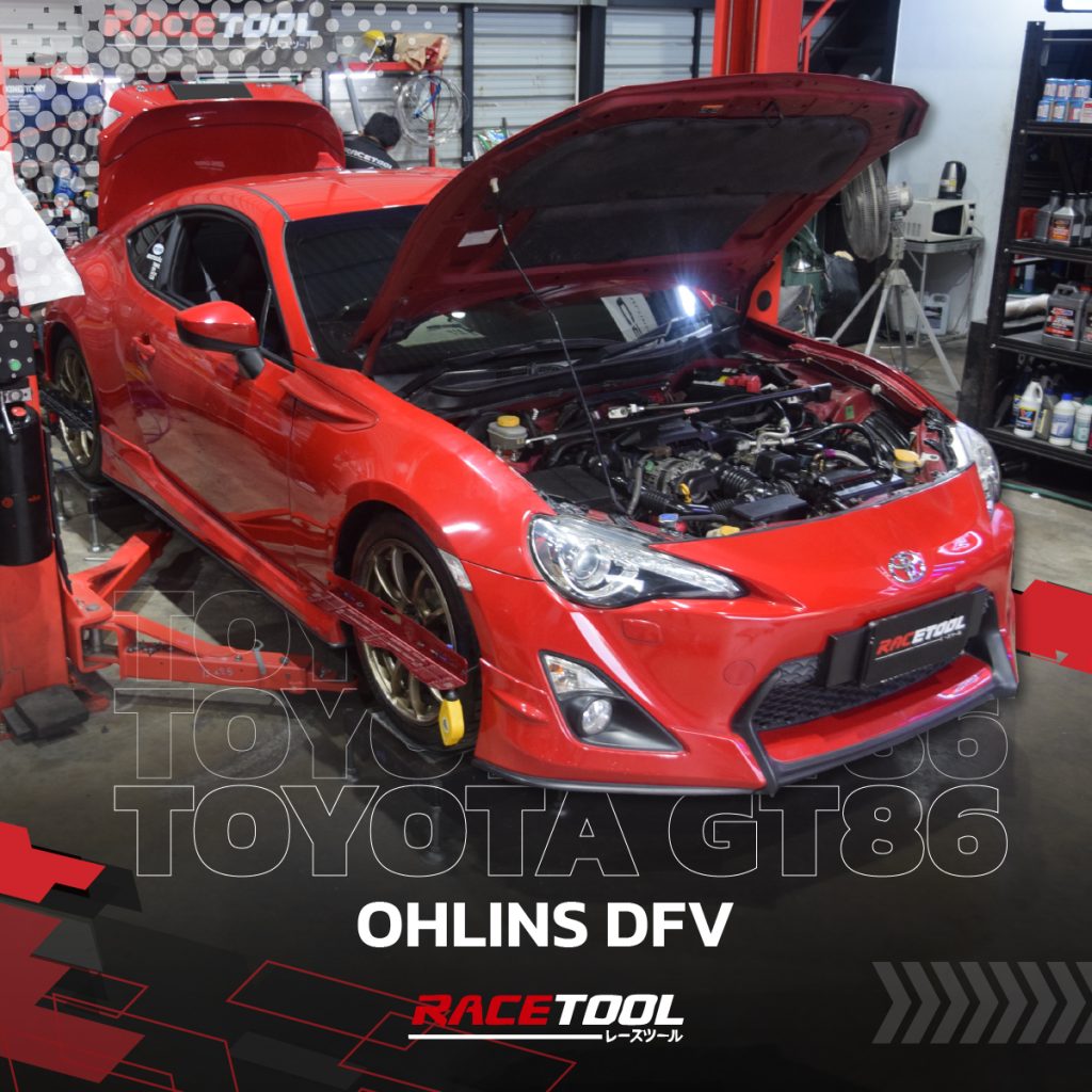 Toyota GT86 ติดตั้งโช๊ค Öhlins DFV ปีกนก Hardrace Arms และ Corner Weight Balance