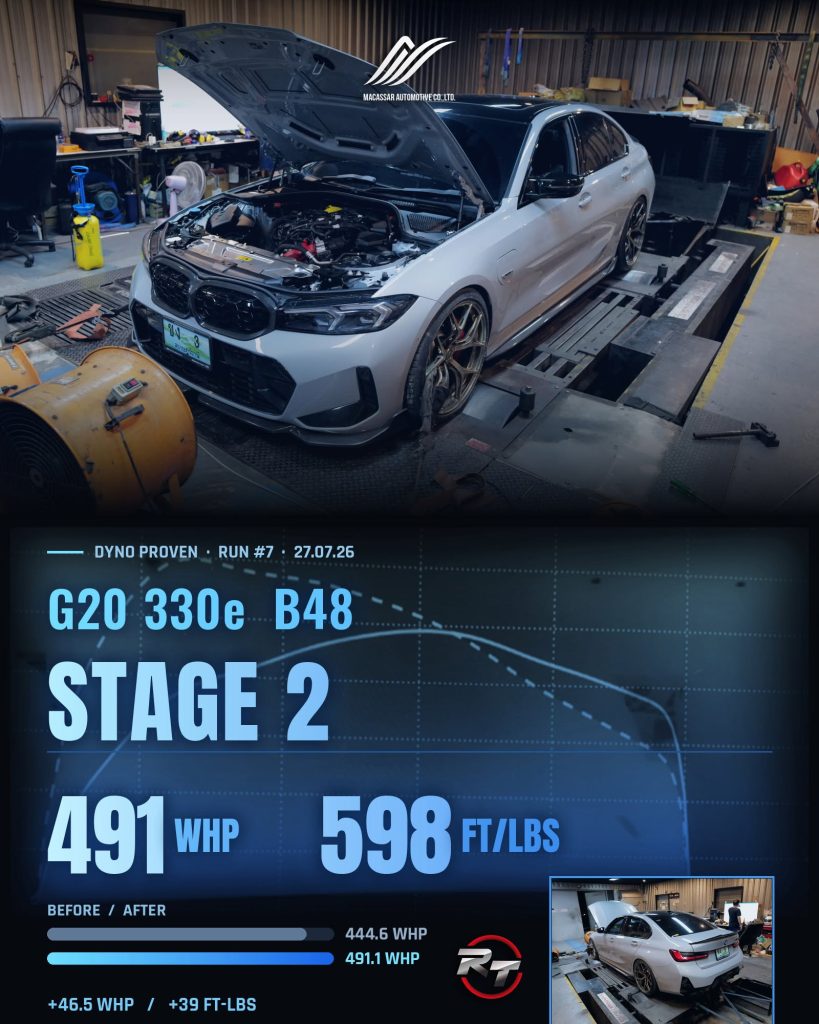 BMW G20 330e จูน Stage 2 ได้ 491 แรงม้าที่ล้อ โดย RACETOOL